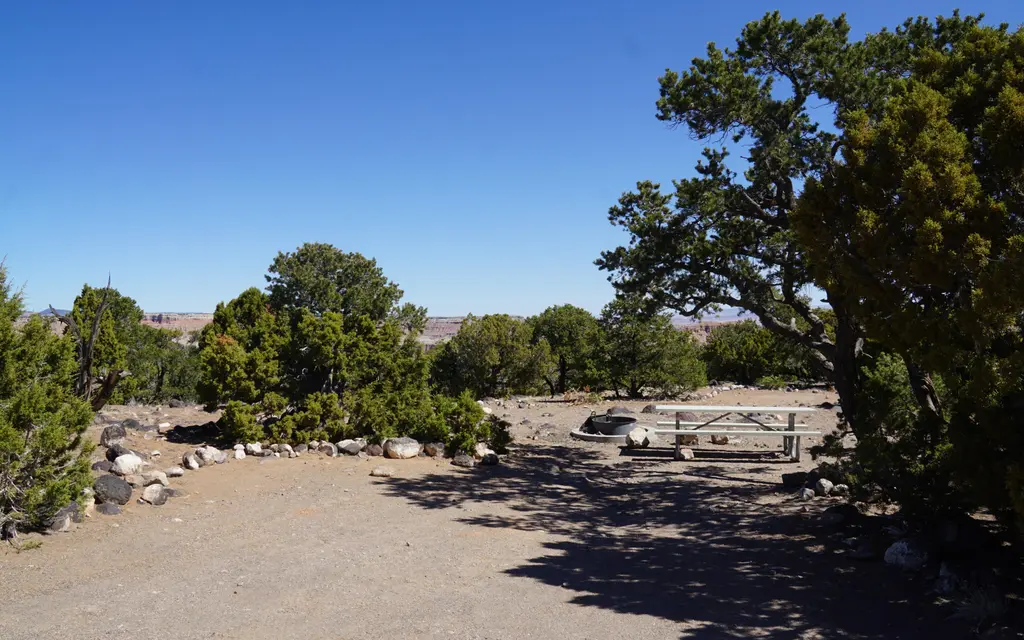 Primitive campsites at Cathedral Campground, a National Park Service campground