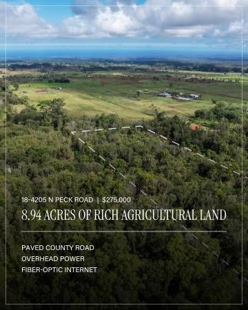 8.94 ac on Paved Rd w/ Access to Power and Fiber Internet