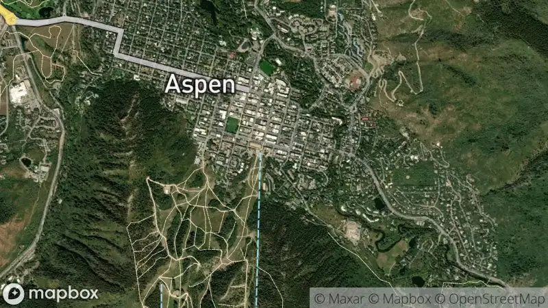 Map of where the Aspen Snowmass Mountain Cams webcam is