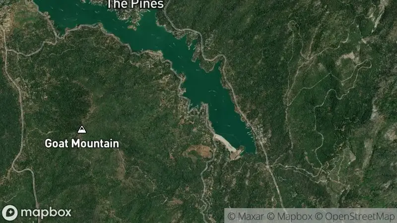 Map of where the Bass Lake webcam is