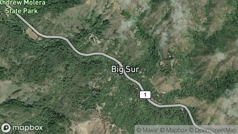 Map of where the Big Sur River webcam is