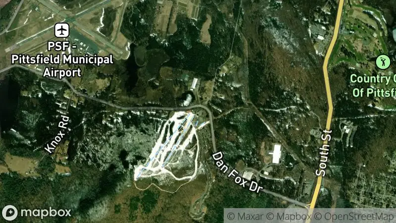 Map of where the Bousquet Mountain webcam is
