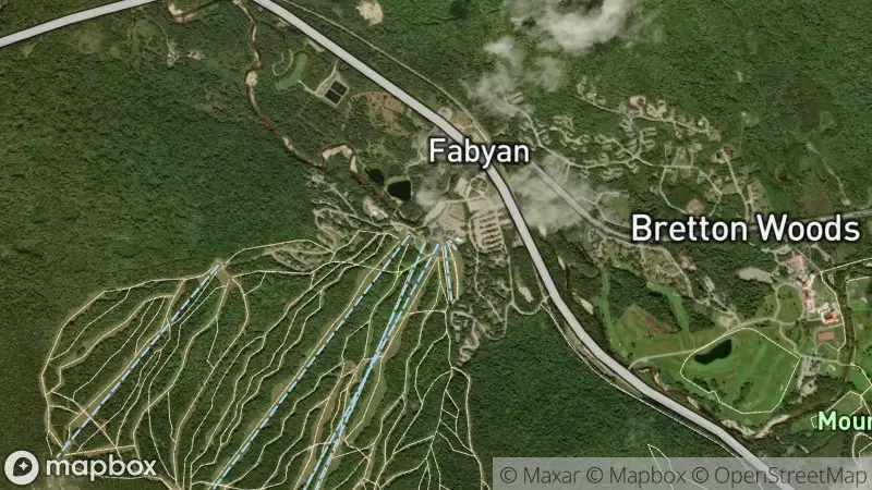 Map of where the Bretton Woods webcam is