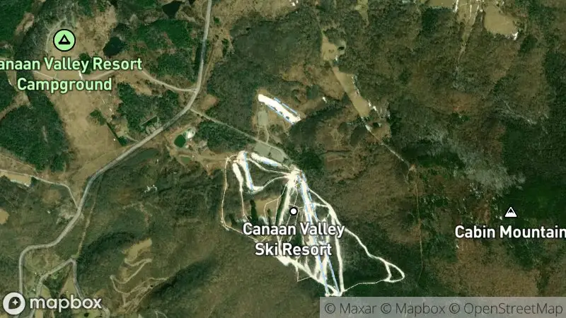 Map of where the Canaan Valley webcam is