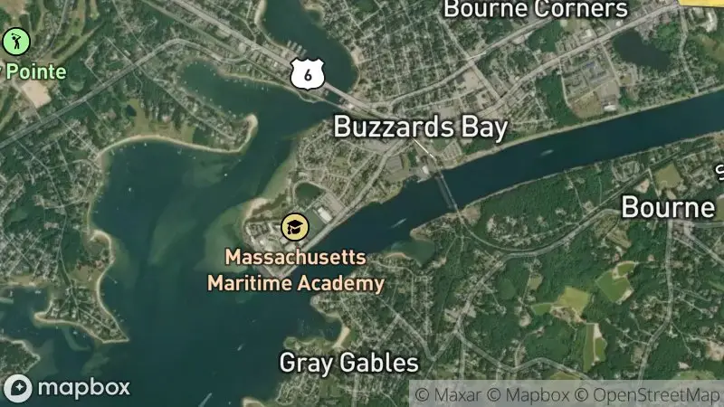 Map of where the Cape Cod Canal Cam (Mass Maritime) webcam is