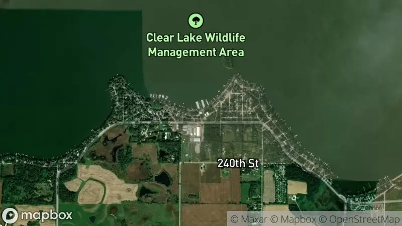 Map of where the Clear Lake Marina webcam is