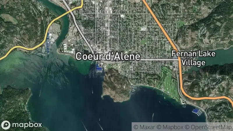Map of where the Coeur d'Alene Geese webcam is