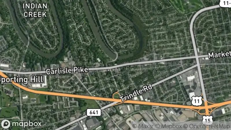 Map of where the Conodoguinet Creek webcam is