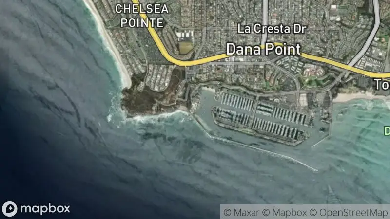 Map of where the Dana Point Harbor webcam is