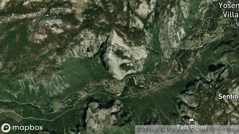 Map of where the El Capitan, Yosemite Valley webcam is