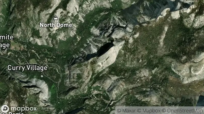 Map of where the Half Dome, Yosemite Valley webcam is