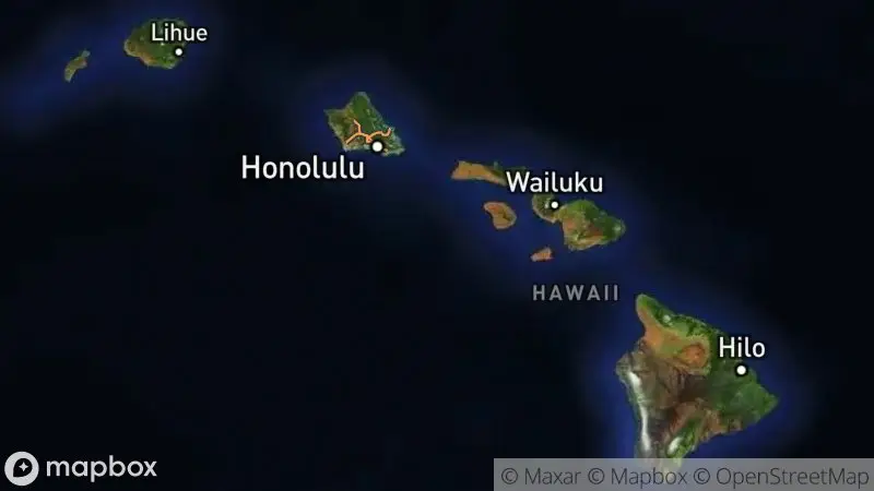 Map of where the Hawaii Coastal Cams webcam is