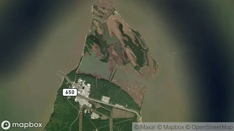 Map of where the Hog Island Wildlife Management Area webcam is