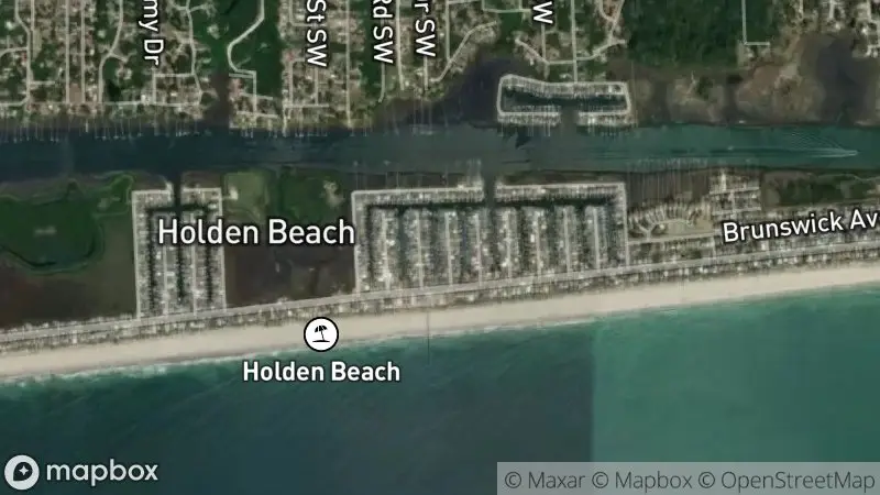 Map of where the Holden Beach webcam is