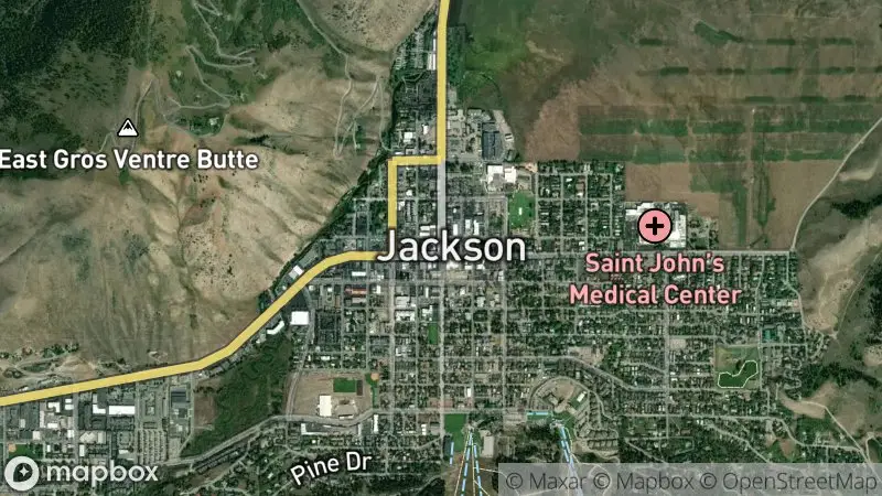 Map of where the Jackson Hole Valley Webcams webcam is