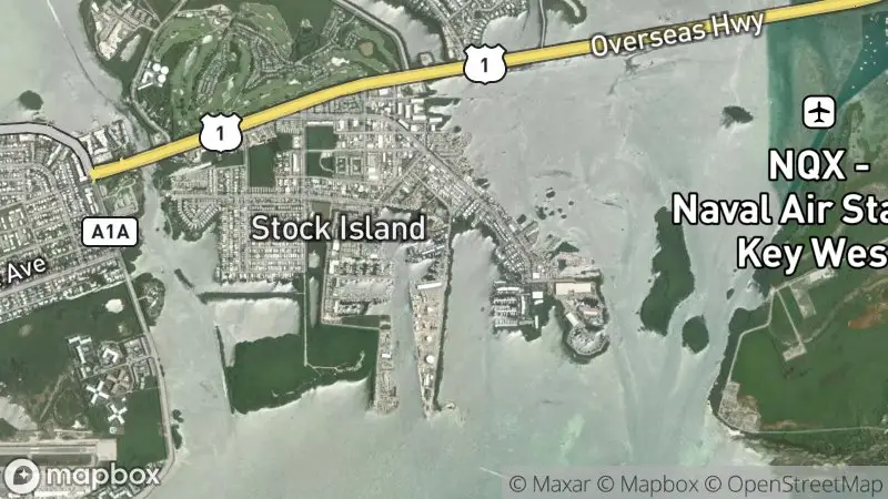 Map of where the Key West Shrimp Boat Dock webcam is
