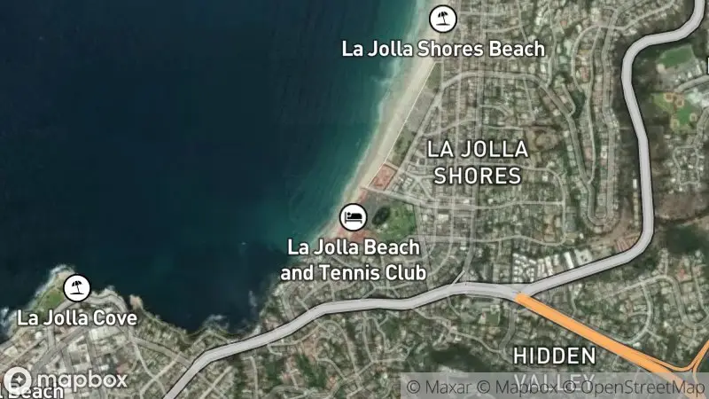 Map of where the La Jolla Shores webcam is