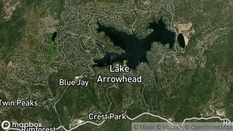 Map of where the Lake Arrowhead webcam is