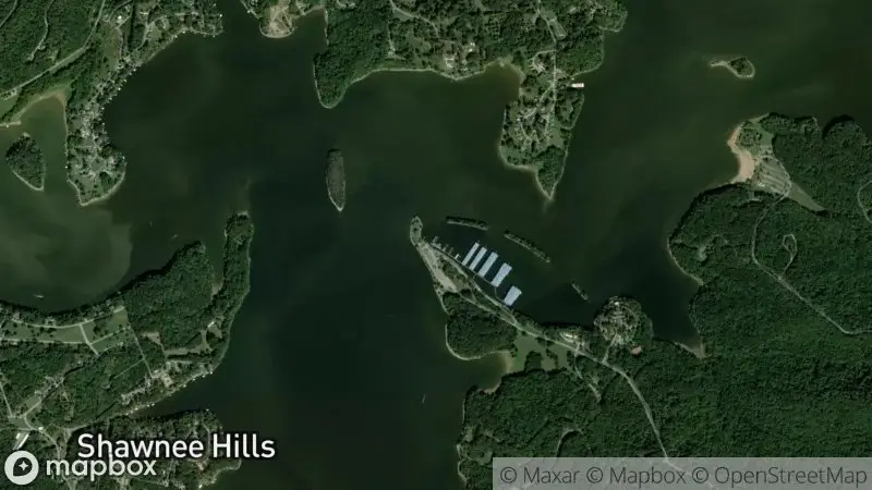 Map of where the Lake Barkley Marina webcam is