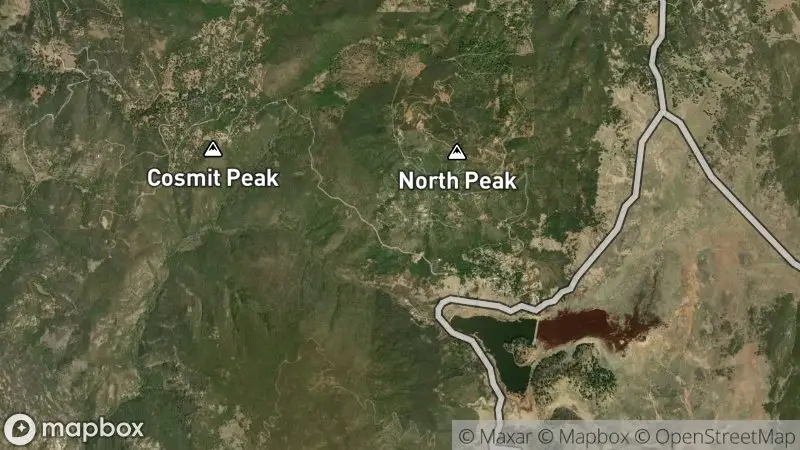 Map of where the Lake Cuyamaca webcam is