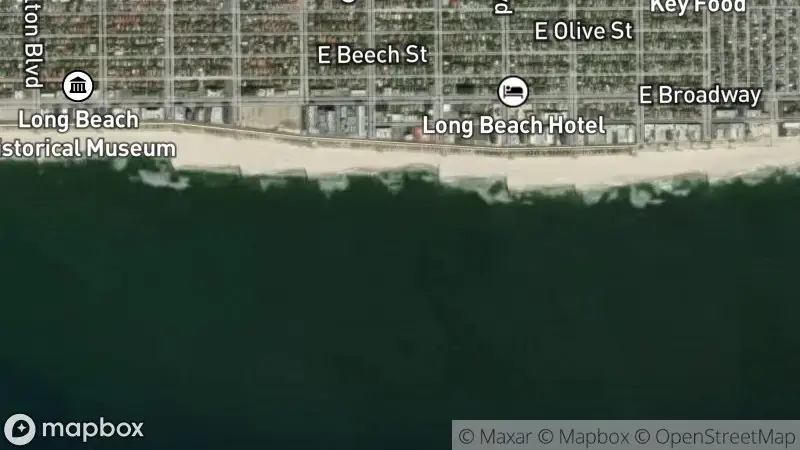 Map of where the Long Beach Surf Cam webcam is