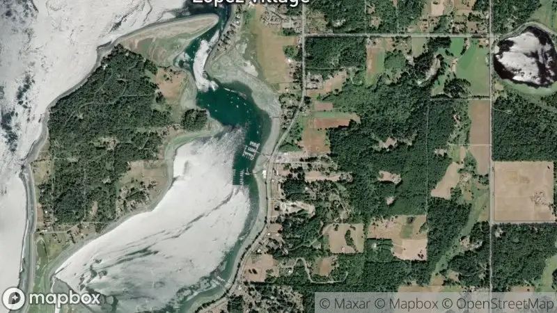 Map of where the Lopez Island Marina webcam is