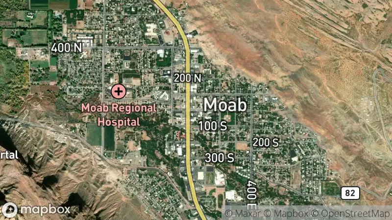 Map of where the Moab Colorado River & Red Cliffs Cam webcam is