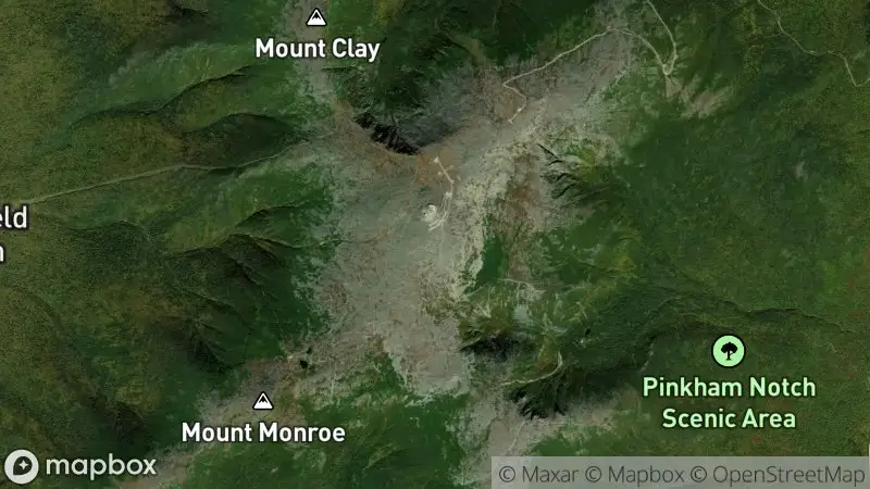 Map of where the Mount Washington Summit & Ravines webcam is