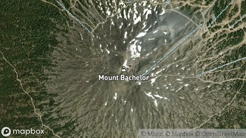 Map of where the Mt. Bachelor Webcams webcam is