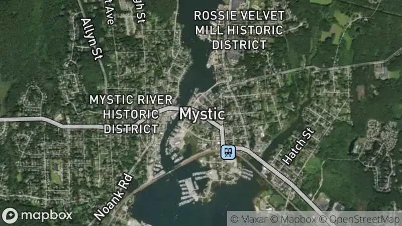 Map of where the Mystic River Drawbridge Cam webcam is