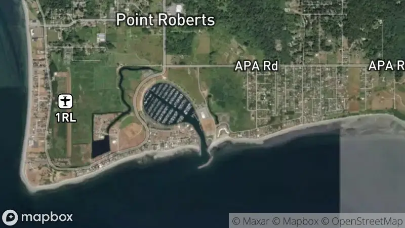 Map of where the Point Roberts Marina webcam is