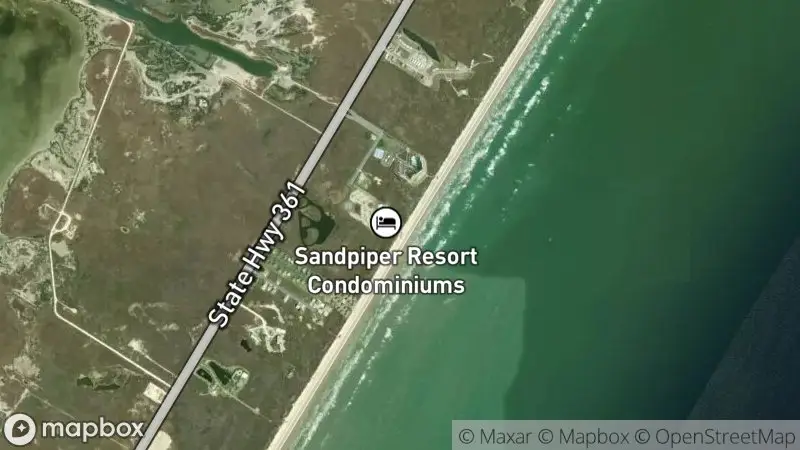 Map of where the Port Aransas Beach webcam is