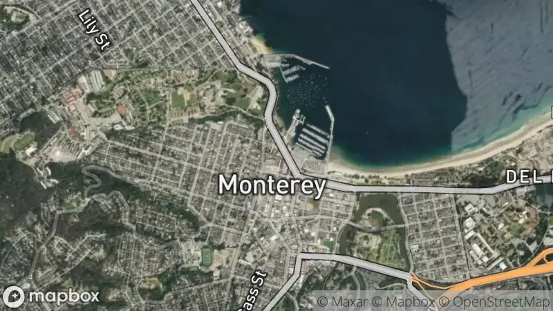 Map of where the Port of Monterey webcam is