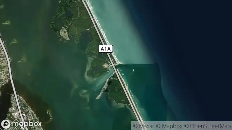 Map of where the Sebastian Inlet North Jetty Cam webcam is