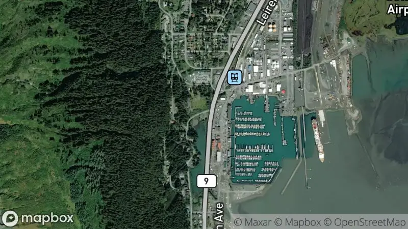 Map of where the Seward Boat Harbor Cam (Kenai Fjords glacier cruises) webcam is