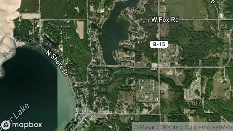 Map of where the Silver Lake Sand Dunes Cam webcam is