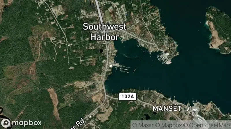 Map of where the Southwest Harbor webcam is