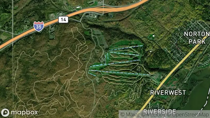 Map of where the Spirit Mountain webcam is