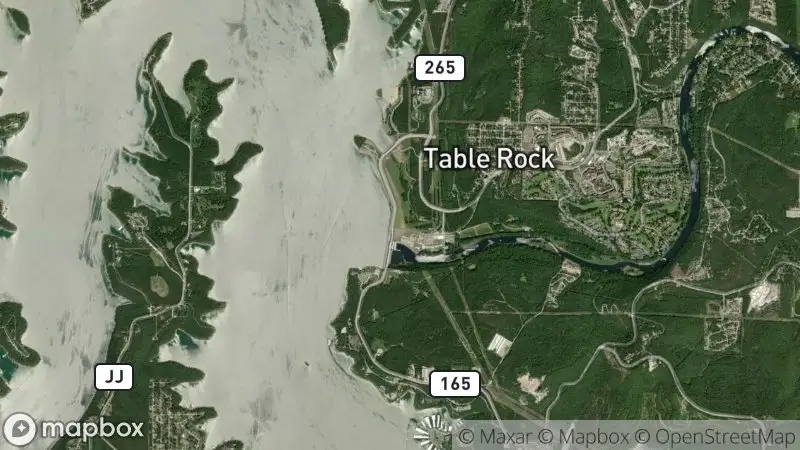 Map of where the Table Rock Lake Live Stream webcam is