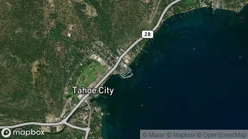 Map of where the Tahoe City Marina webcam is