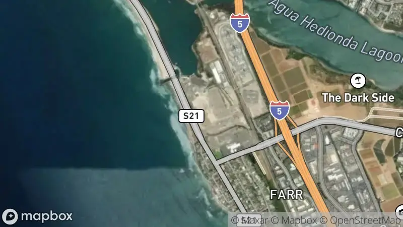 Map of where the Terramar Point webcam is