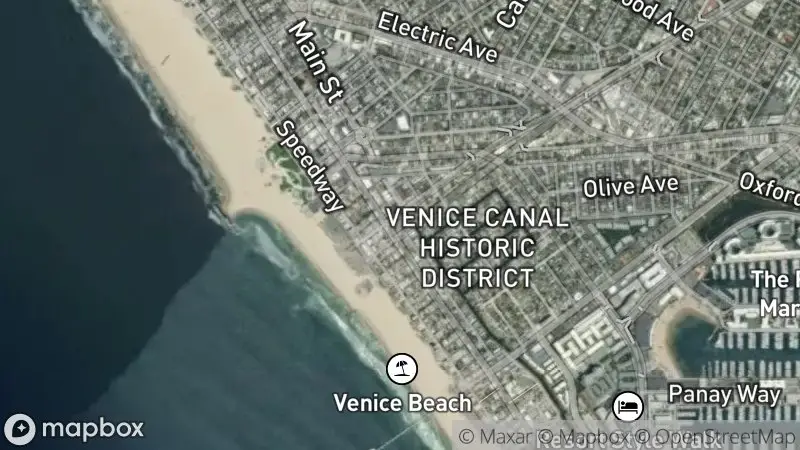 Map of where the Venice Beach webcam is