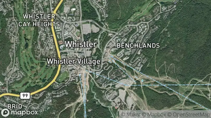 Map of where the Whistler Blackcomb webcam is