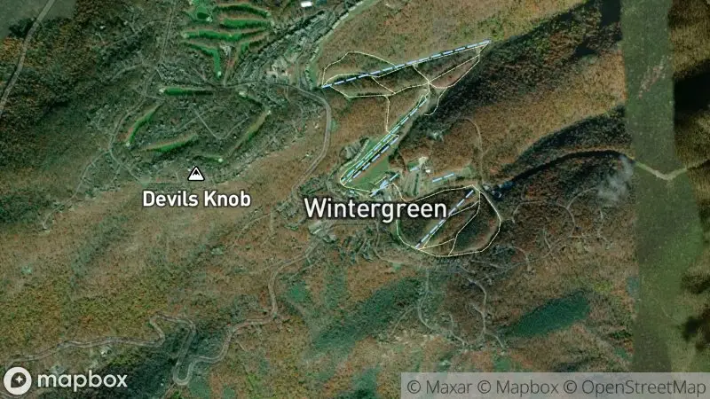 Map of where the Wintergreen webcam is