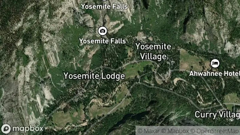 Map of where the Yosemite Webcams (Yosemite Falls & Half Dome) webcam is