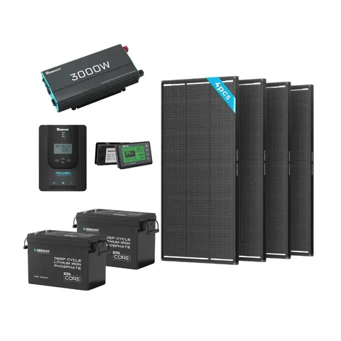Off-Grid Core Solar Kit 7.68kWh (with ShadowFlux 400W/800W panel, 2000W inverter)