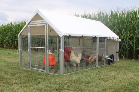 Happy Farmer Aluminum Mobile Chicken Coop (5x10)