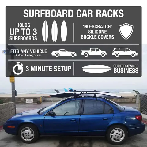 Surfboard Car Racks Padded System