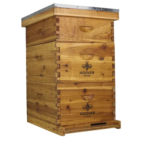 The Original Beeswax Coated Beehive Kit, 2 Deep and 1 Medium (Unassembled)