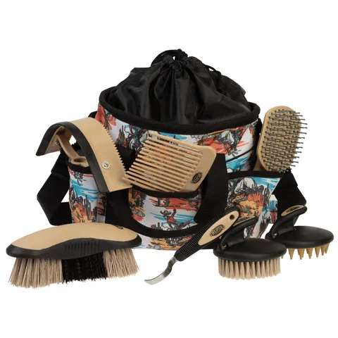 Horse Grooming Kit, 7-Piece with Organizer Tote